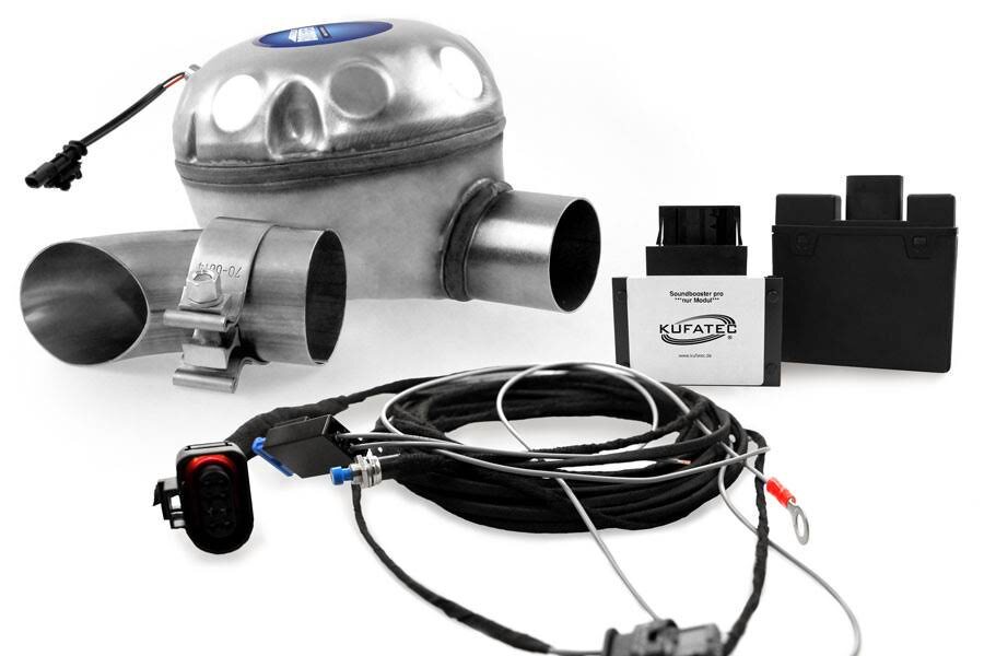 Kufatec Active Sound Komplettset: Aktuator, Steuermodul und Kabelbaum